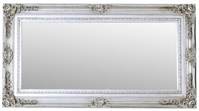 Casa Padrino espejo barroco plata - Espejo de pared rectangular de estilo antiguo - Espejo de salón - Espejo de armario - Magníficos muebles barrocos