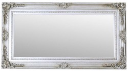 Rechteckiger Barock Antik Stil Spiegel Wandspiegel Silber Rectangular Baroque Antique Style Mirror Wall Mirror Silver