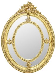 Ovaler Barock Antik Stil Spiegel Wandspiegel Gold Oval Baroque Antique Style Mirror Wall Mirror Gold