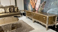 Casa Padrino divano barocco di lusso oro / argento - Magnifico divano da soggiorno con cuscini decorativi - Mobili da soggiorno barocchi - Nobile e Magnifico