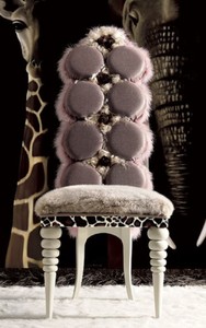 Luxus Barock Esszimmerstuhl Lila Grau Weiß Luxury Baroque Dining Chair with Armrests Purple Gray White