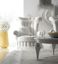 Casa Padrino poltrona barocco di lusso bianco / oro - Magnifica poltrona da soggiorno barocco - Mobili da soggiorno barocchi - Mobili da castello barocchi - Qualità prima classe - Fatto in Italy