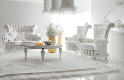 Casa Padrino luxury baroque sofa white / gold - Magnificent living room sofa in baroque style - Baroque living room furniture - Baroque castle furniture - First class quality - Made in Italy