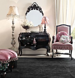 Casa Padrino commode baroque de luxe avec miroir noir / multicolore / rose - Magnifique mobilier baroque - Mobilier d'hôtel - Mobilier de château - Qualité de première classe - Fabriqué en Italie