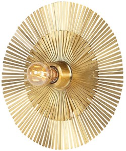 Casa Padrino Luxus Wandleuchte Ø 36 cm - Runde Messing Wandlampe - Hotel & Restaurant Wandleuchte - Luxus Kollektion
