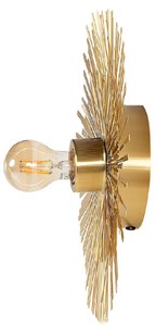 Casa Padrino Luxus Wandleuchte Ø 36 cm - Runde Messing Wandlampe - Hotel & Restaurant Wandleuchte - Luxus Kollektion