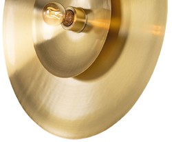 Casa Padrino luxury wall lamp Ø 60 cm - Round brass wall light - Hotel & Restaurant Wall Lamp - Luxury Quality