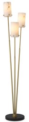 Casa Padrino luxury floor lamp antique brass / black / alabaster Ø 28 x H. 167 cm - Modern floor lamp with marble base and round alabaster lampshades - Luxury Lights
