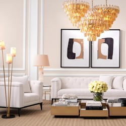 Casa Padrino luxury floor lamp antique brass / black / alabaster Ø 28 x H. 167 cm - Modern floor lamp with marble base and round alabaster lampshades - Luxury Lights
