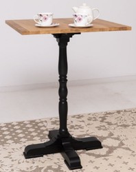 Casa Padrino table de bar de style campagnard marron / noir 80 x 80 x H. 110 cm - Table de bar en bois massif de style campagnard - Meuble bar & bistrot en bois massif de style campagnard
