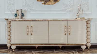 Luxus Art Deco Massivholz Sideboard Schrank Luxury Art Deco Solid Wood Sideboard Cabinet
