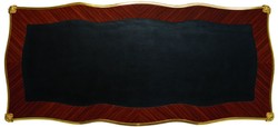 Casa Padrino scrivania barocco di lusso con 5 cassetti marrone scuro / nero / oro - Magnifico tavolo da ufficio in legno massello fatto a mano - Mobili per ufficio barocco - Fatto in Italia
