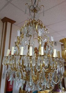 Casa Padrino luxury baroque crystal chandelier gold / white - Magnificent baroque style chandelier - Baroque crystal lights - Noble & Magnificent