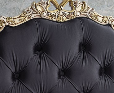Casa Padrino Luxus Barock Doppelbett Schwarz / Cremefarben / Gold - Verschiedene Größen - Handgefertigtes Massivholz Bett im Barockstil - Barock Schlafzimmer & Hotel Möbel - Edel & Prunkvoll