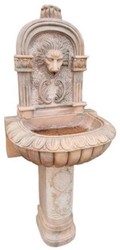 Casa Padrino luxury Art Nouveau marble wall fountain pink - Magnificent garden fountain - Garden decoration fountain - Baroque & Art Nouveau Garden Decoration Accessories