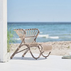 Luxus Designer Garten Terrassen Lounge Sessel Mokka Beige Luxury Designer Garden Patio Lounge Chair Mocha Beige