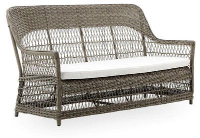 Luxus Outdoor Garten Terrassen Sofa Antik Grau Weiß Luxury Outdoor Garden Patio Sofa Antique Gray White