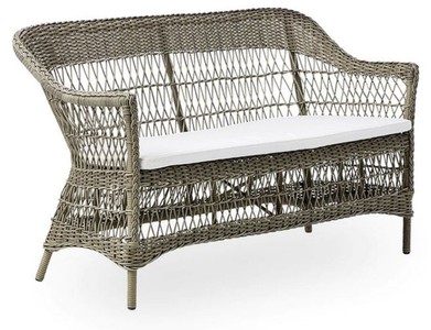 Luxus Outdoor Garten Terrassen Sofa Antik Grau Weiß Hellgrau Luxury Outdoor Garden Patio Sofa Antique Gray White