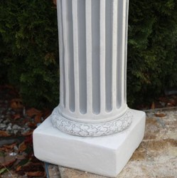 Barock Garten Terrassen Deko Stein Säule Weiß Grau Baroque Garden Terrace Deco Stone Column White Gray