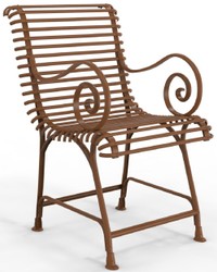 Casa Padrino Art Nouveau garden chair with armrests 57 x 72 x H. 95.4 cm - Various Colors - Wrought iron garden & patio chair - Art Nouveau Garden & Patio Furniture