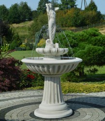 Casa Padrino fontaine Art Nouveau dame gris Ø 92 x H. 172 cm - Magnifique Fontaine de Jardin - Fontaine de Décoration de Jardin - Accessoires de Décoration de Jardin Baroque & Art Nouveau