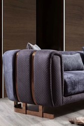 Casa Padrino sofá de lujo púrpura / cobre 240 x 100 x A. 60 cm - Sofá de salón moderno - Muebles de salón de lujo