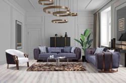 Casa Padrino sofá de lujo púrpura / cobre 240 x 100 x A. 60 cm - Sofá de salón moderno - Muebles de salón de lujo