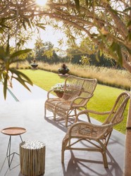 Luxus Outdoor Garten Terrassen Sofa Naturfarben Luxury Outdoor Garden Patio Sofa Natural