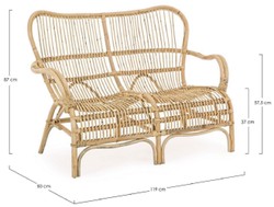 Luxus Outdoor Garten Terrassen Sofa Naturfarben Luxury Outdoor Garden Patio Sofa Natural