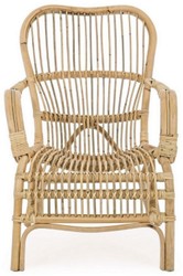 Casa Padrino fauteuil de jardin de luxe naturel 63 x 83 x H. 87 cm - Fauteuil de jardin et terrasse résistante aux intempéries - Meubles de Jardin et Terrasse - Collection de Luxe