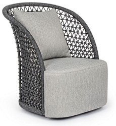 Luxus Designer Garten Terrassen Sessel Grau Anthrazit Luxury Designer Garden Patio Armchair Gray Anthracite