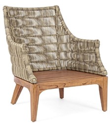 Luxus Garten Terrassen Sessel Grau Naturfarben Braun Luxury Garden Patio Armchair Gray Natural Brown