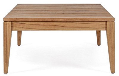 Casa Padrino Luxus Teakholz Gartentisch Braun 120 x 70 x H. 35 cm - Wetterbeständiger Garten & Terrassen Massivholz Tisch - Moderne Teakholz Garten & Terrassen Möbel - Luxus Kollektion