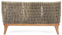 Luxus Outdoor Garten Terrassen Sofa Grau Naturfarben Braun Luxury Outdoor Garden Patio Sofa Gray Natural Brown