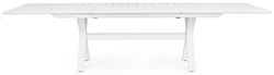 Ausziehbarer Luxus Aluminium Garten Terrassen Tisch Esstisch Weiß Extendable Luxury Aluminum Garden Patio Table Dining Table White