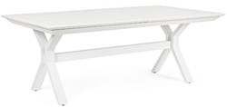 Ausziehbarer Luxus Aluminium Garten Terrassen Tisch Esstisch Weiß Extendable Luxury Aluminum Garden Patio Table Dining Table White