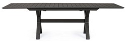 Casa Padrino table de jardin de luxe anthracite 180-240 x 100 x H. 76 cm - Table à manger extensible en aluminium thermolaqué - Table de jardin et terrasse - Mobilier de jardin et terrasse de luxe