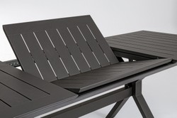 Casa Padrino table de jardin de luxe anthracite 180-240 x 100 x H. 76 cm - Table à manger extensible en aluminium thermolaqué - Table de jardin et terrasse - Mobilier de jardin et terrasse de luxe