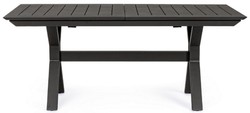 Casa Padrino table de jardin de luxe anthracite 180-240 x 100 x H. 76 cm - Table à manger extensible en aluminium thermolaqué - Table de jardin et terrasse - Mobilier de jardin et terrasse de luxe