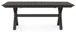 Casa Padrino mesa de jardín de lujo antracita 200-300 x 110 x A. 76 cm - Mesa de comedor extensible de aluminio con recubrimiento en polvo - Mesa de jardín y terraza - Muebles de jardín y terraza