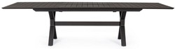 Casa Padrino mesa de jardín de lujo antracita 200-300 x 110 x A. 76 cm - Mesa de comedor extensible de aluminio con recubrimiento en polvo - Mesa de jardín y terraza - Muebles de jardín y terraza
