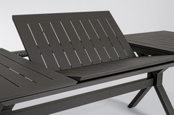 Casa Padrino mesa de jardín de lujo antracita 200-300 x 110 x A. 76 cm - Mesa de comedor extensible de aluminio con recubrimiento en polvo - Mesa de jardín y terraza - Muebles de jardín y terraza