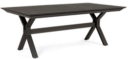 Casa Padrino mesa de jardín de lujo antracita 200-300 x 110 x A. 76 cm - Mesa de comedor extensible de aluminio con recubrimiento en polvo - Mesa de jardín y terraza - Muebles de jardín y terraza