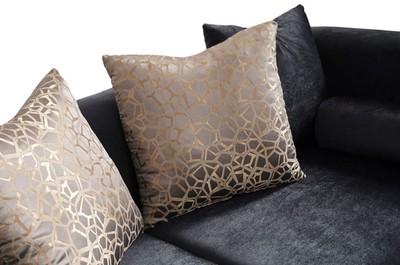 Casa Padrino Luxus 3er Sofa Schwarz / Silber - Elegantes Wohnzimmer Sofa - Luxus Wohnzimmer Möbel - Luxus Kollektion