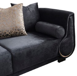 Luxus Wohnzimmer Sofa Schwarz Silber Luxury Living Room Sofa Black Silver