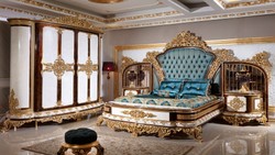 Casa Padrino luxury baroque bedside table set white / brown / gold - Magnificent solid wood bedside tables - Baroque bedroom furniture - Noble & Magnificent