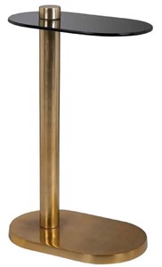 Luxus Edelstahl Beistelltisch mit Glasplatte Gold Schwarz Luxury Stainless Steel Side Table with Glass Top Gold Black