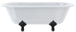 Freistehende Luxus Jugendstil Acryl Badewanne Weiß Schwarz Freestanding Luxury Art Nouveau Acrylic Bathtub White Black