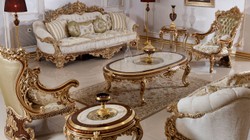 Casa Padrino luxury baroque armchair green / white / multicolored / brown / gold - Magnificent living room armchair with pattern - Baroque living room & hotel furniture - Noble & Magnificent
