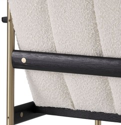 Casa Padrino Luxury Living Room Armchair Cream / Brass / Black 75 x 78 x H. 73 cm - Modern Living Room Armchair - Luxury Living Room & Hotel Furniture - Luxury Quality